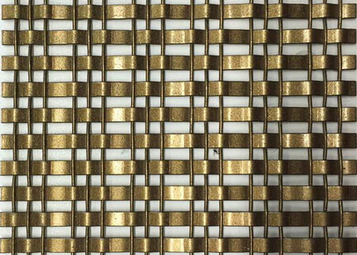 13ft tecido pintou o fio de bronze Mesh For Building Facade