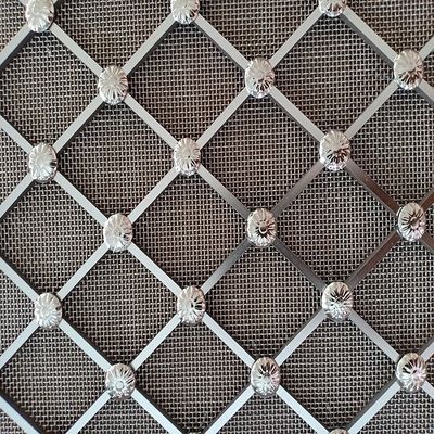 Grelha de malha metálica de aço inoxidável para decoração de armários