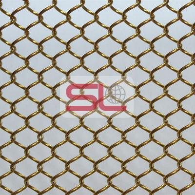 Customized Brass Ring Mesh Curtain with 60% Open Area for Architectural Decoration