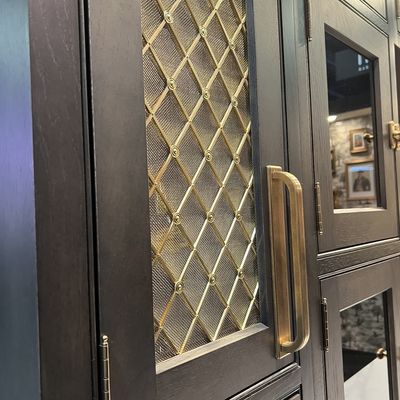 Área de abertura 49% grelha de malha de arame farpado de aço inoxidável para decoração de armários