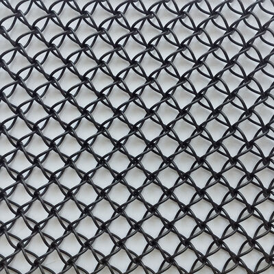 Aço inoxidável rede metálica arquitetônica tamanho de malha personalizado tratamento de superfície anodizante para fachadas de edifícios duráveis e aplicações interiores