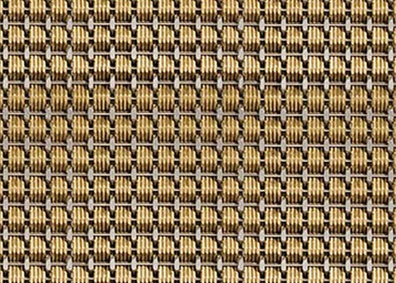 revestimento arquitetónico tecido planície de Mesh Panels Anti Bronze Fabric do fio de 4.6mm