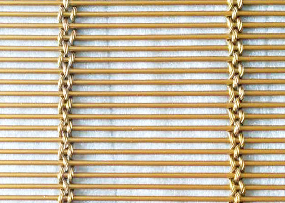 Pinte o revestimento de cobre de Rod Woven Mesh Antifire Building do cabo de SS316L