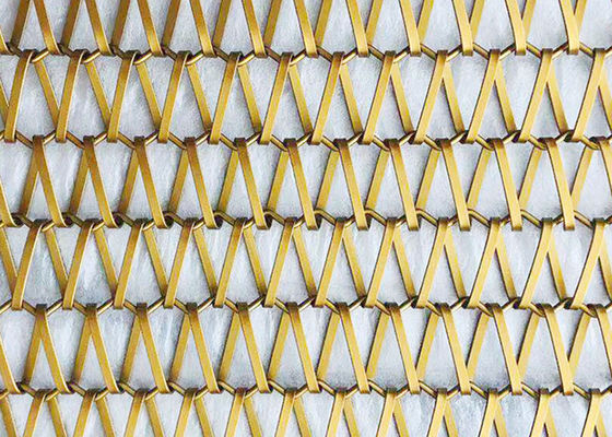 Furo de aço inoxidável espiral de Mesh Chain Mesh Curtains Triangular do fio de metal 310S