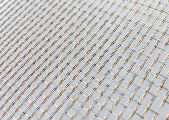 Fio tecido inoxidável de cobre Mesh Laminated Glass Anti Acid 0.6mm
