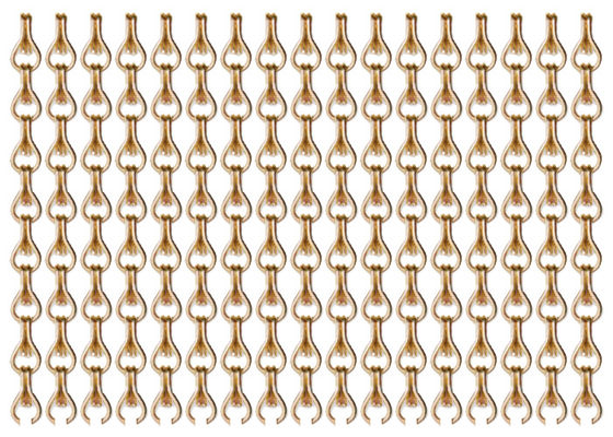 Tela de alumínio larga extra Multicolour 90*210cm Pale Gold da mosca da corrente
