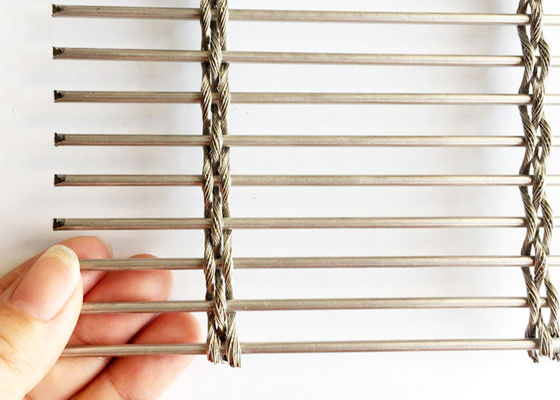 Corda de aço inoxidável Mesh Cladding para a malha arquitetónica de aço inoxidável
