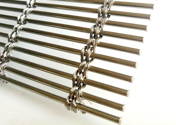 Fio de aço inoxidável arquitetónico Mesh Cladding do cabo 1mmx4 do metal